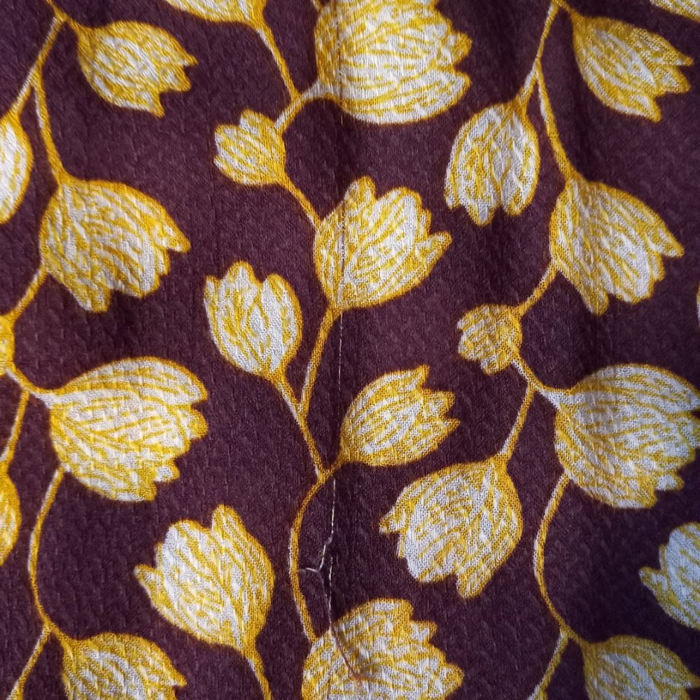 Xhilaration gold maroon rayon short belted kimono jacket size XL - Picture 7 of 8